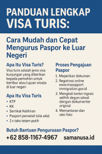 Panduan Lengkap Visa Turis Cara Mudah dan Cepat Mengurus Paspor ke Luar Negeri