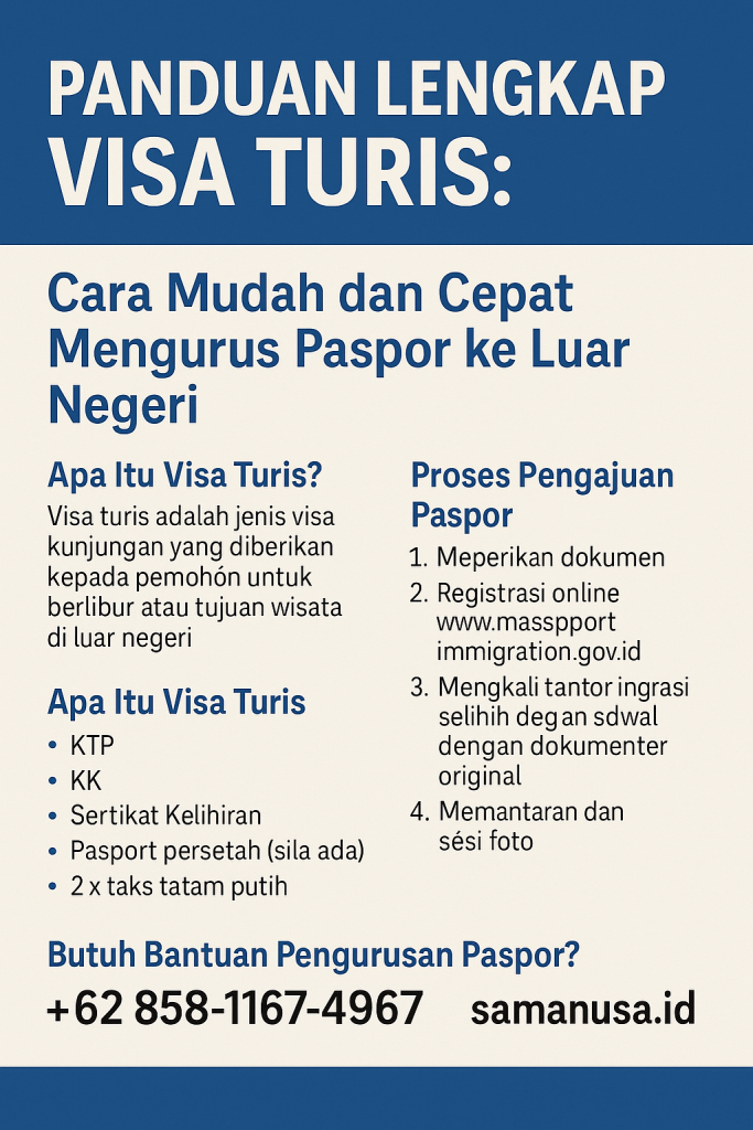 Panduan Lengkap Visa Turis Cara Mudah dan Cepat Mengurus Paspor ke Luar Negeri