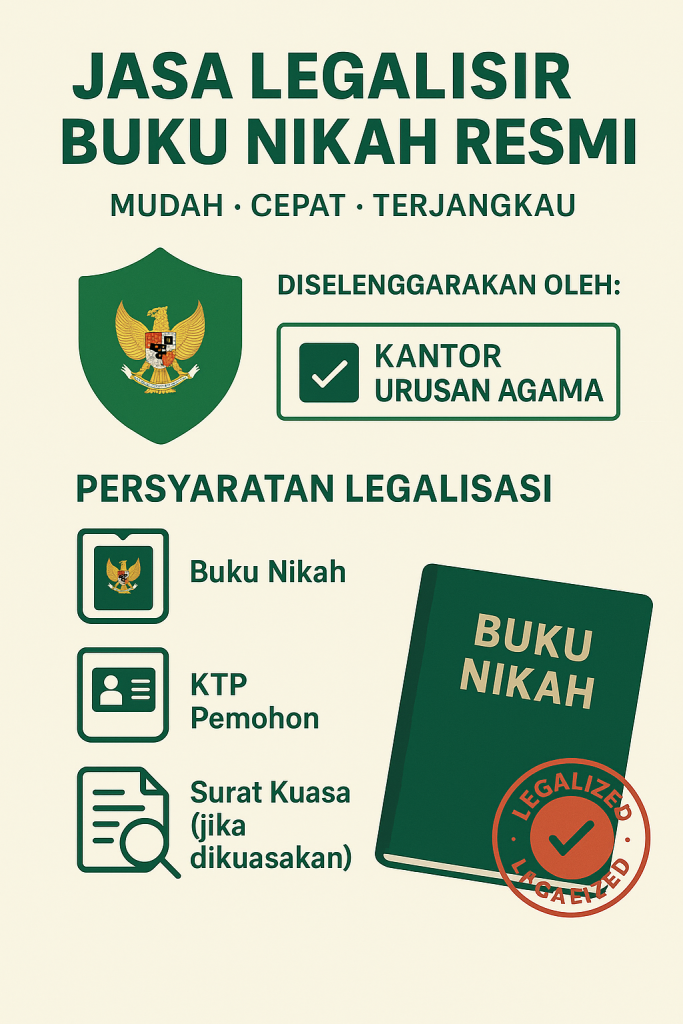 Jasa legalisir buku nikah resmi