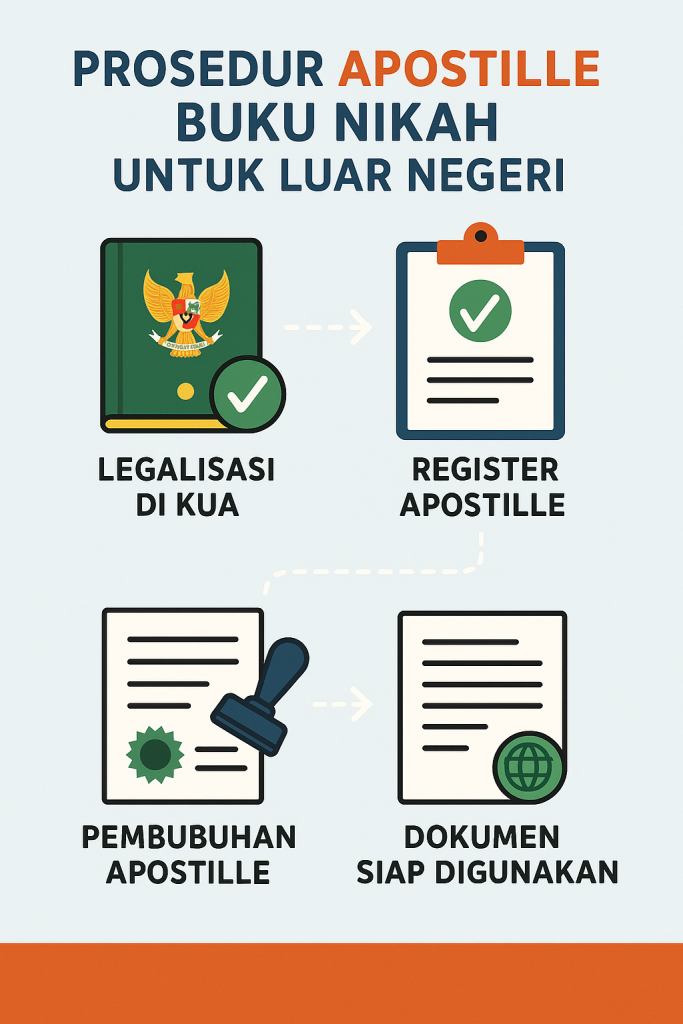 Prosedur apostille buku nikah untuk luar negeri