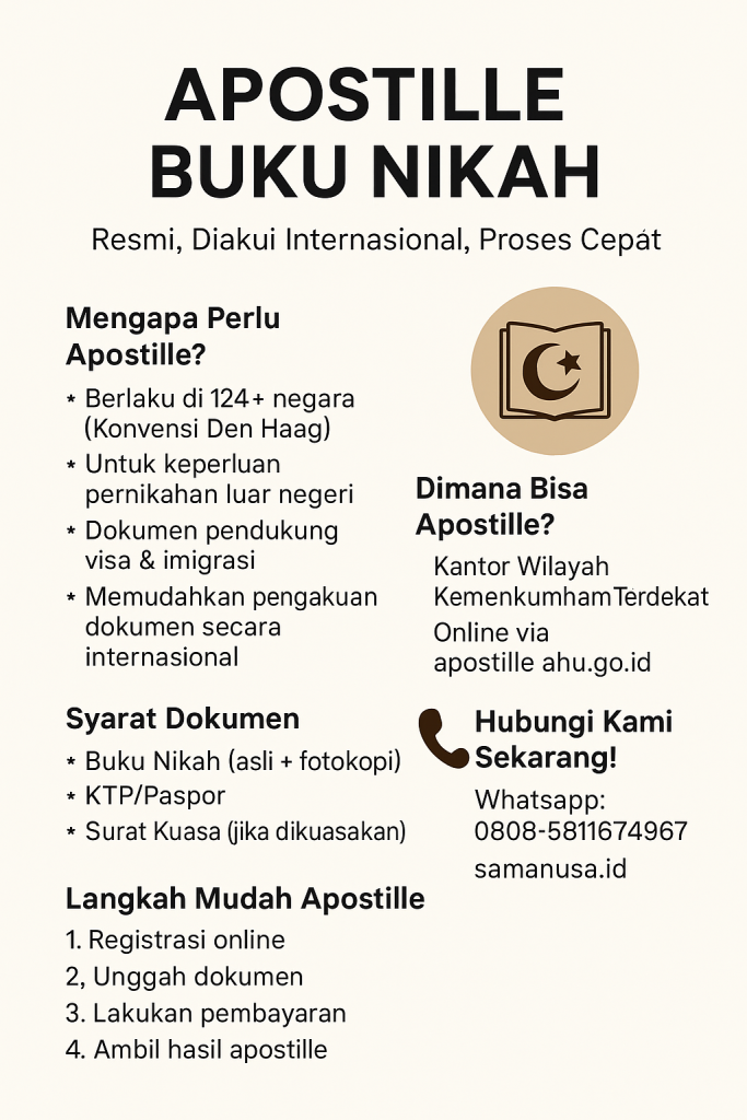 Tempat Apostille Buku Nikah Terdekat